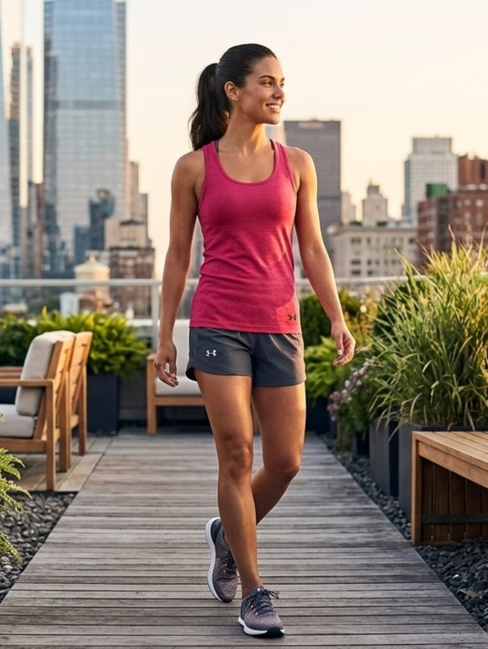 🎀Under Armour Hot Pink HeatGear Fitted Tank Top